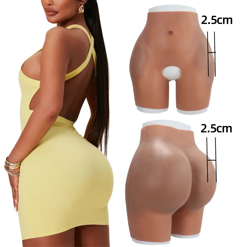 Silicone Butt Hip Enhancement Women Open Crotch Pants Artificial Hip Shaper Padded Cosplay African Woman Plus Size Wear_voghion.com