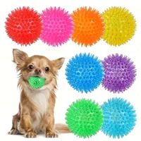 6pcs Durable Dog Toys: Squeaky Balls For Teeth Cleaning & Training - Safe & BPA Free For Small & Medium Dogs! 1
