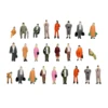 25pcs Model Train Track Railroad Worker People Figures With Tools 1:87 HO Scale 6