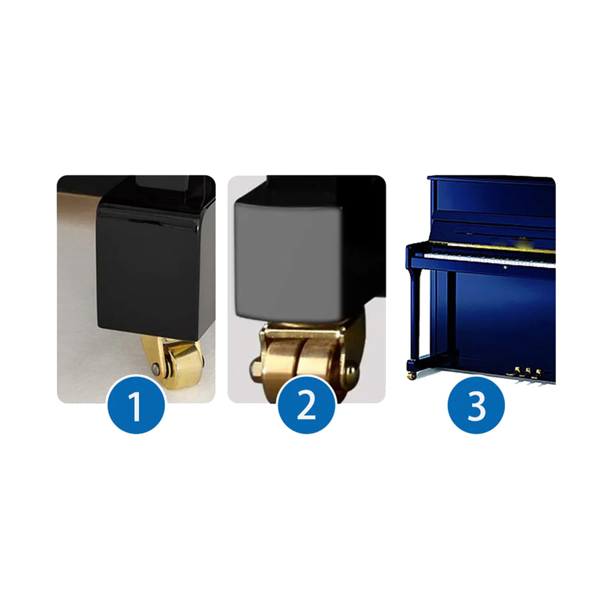 

Piano Caster Double Wheel Accessory Swivel Moving Upright Wheels Duty Heavy Trolley Mobile Furnitureleg Protectors Floor