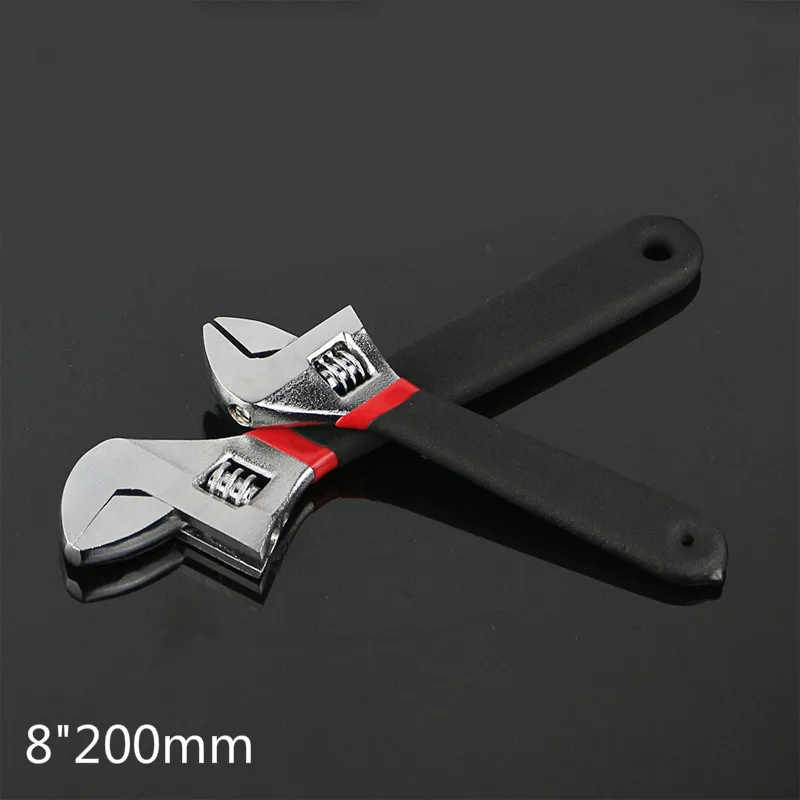Clearance Sale 8 Inch 200mm Rubber Grip Adjustable Wrench Multifunction Universal Monkey Wrench