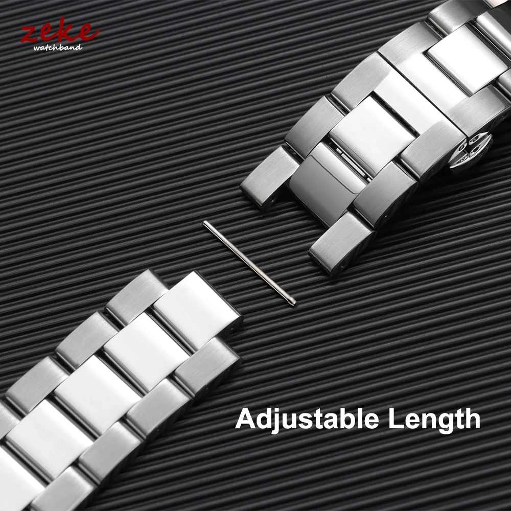 Elegant Silver Stainless Steel Butterfly Clasp Wristband - Universal Sizes