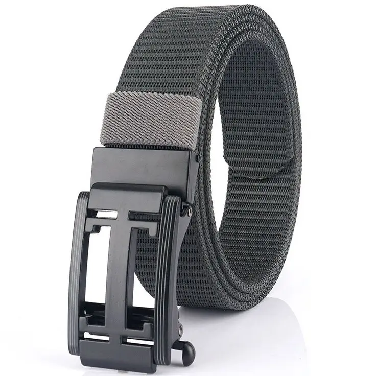 Unisex Tactical Belt 4 mm Thick 3.5 cm Wide Casual Canvas Belt Outdoor Alloy Automatic Buckle Belt