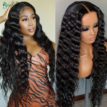 

Loose Deep Wave 4x4 Lace Closure Brazilian Human Hair Wigs Aliexpress Women Headband Glueless Wigs High Quality Black Hair Sale