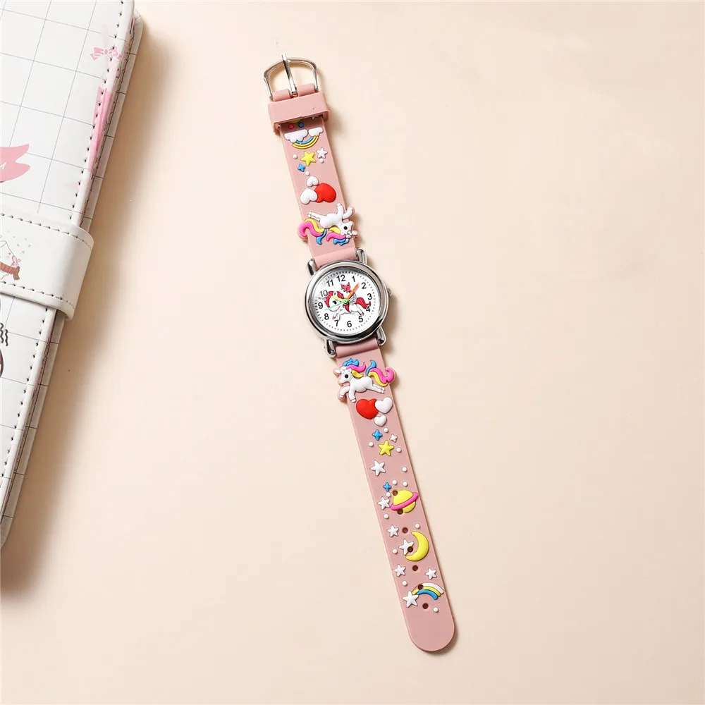 Cute Unicorn Children's watch Candy color Silicone band Cartoon watch 5