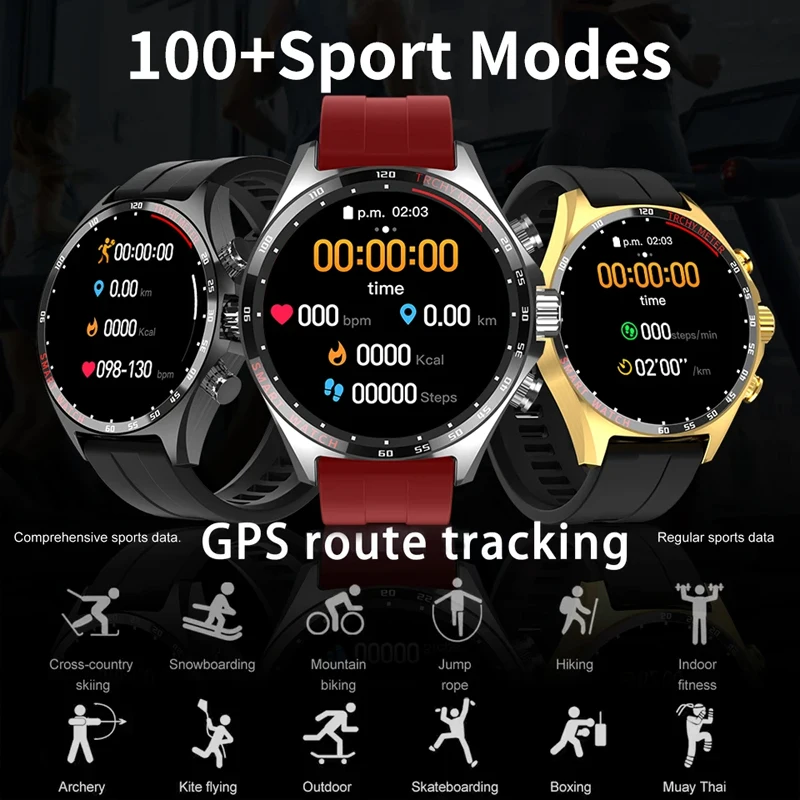 Hotsale Silver Gold Stainless Steel Color Smart Watch 1.58 Inch Bt Call Nfc Wireless Charging Smartwatch 6