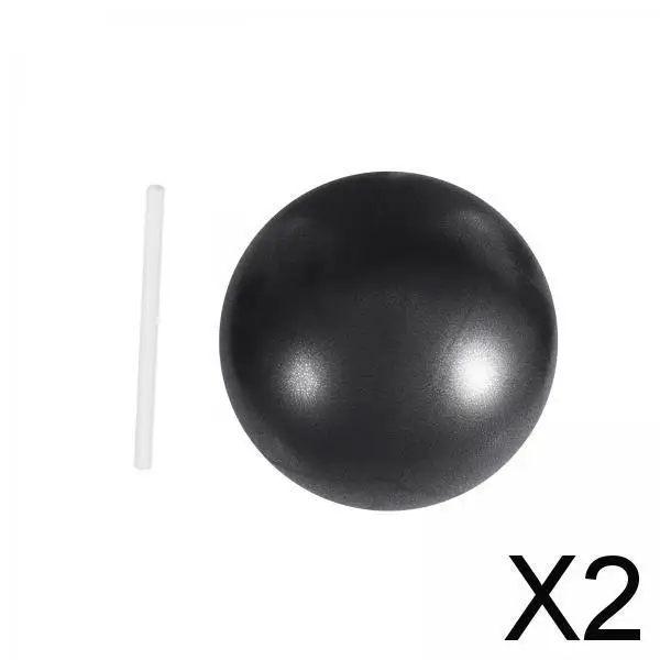 

2X маленький мяч для пилатеса, сверхмощный тренировочный мяч для домашнего тренажерного зала, черный