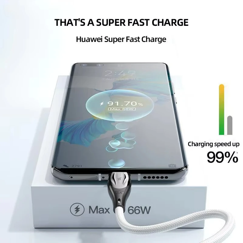 Enhanced Magnetic USB Fast Charging Cable with 5A Support and Metal Connector