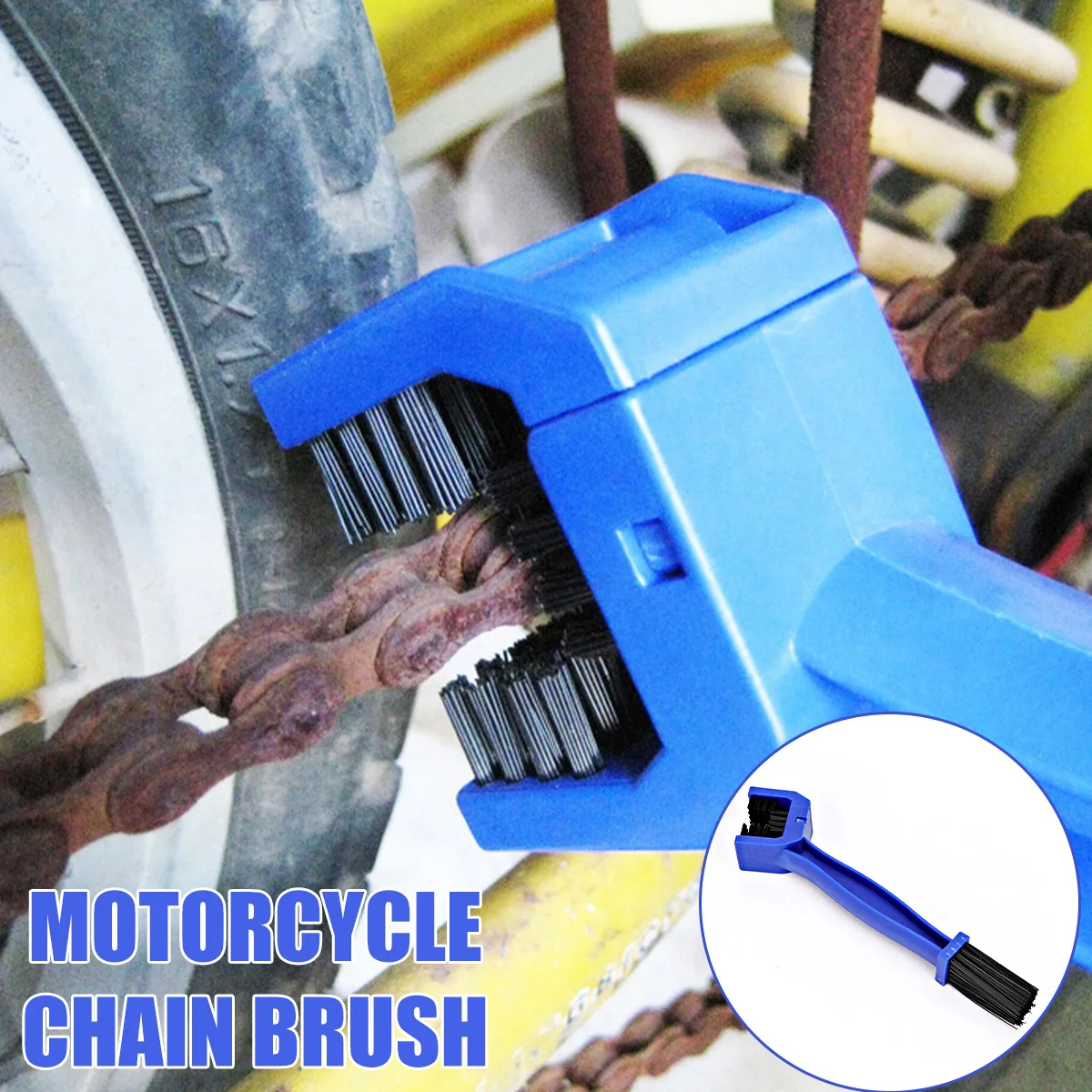 New Doubleend Chain Cleaning Brush With 3sided Bristles Cycling Chain