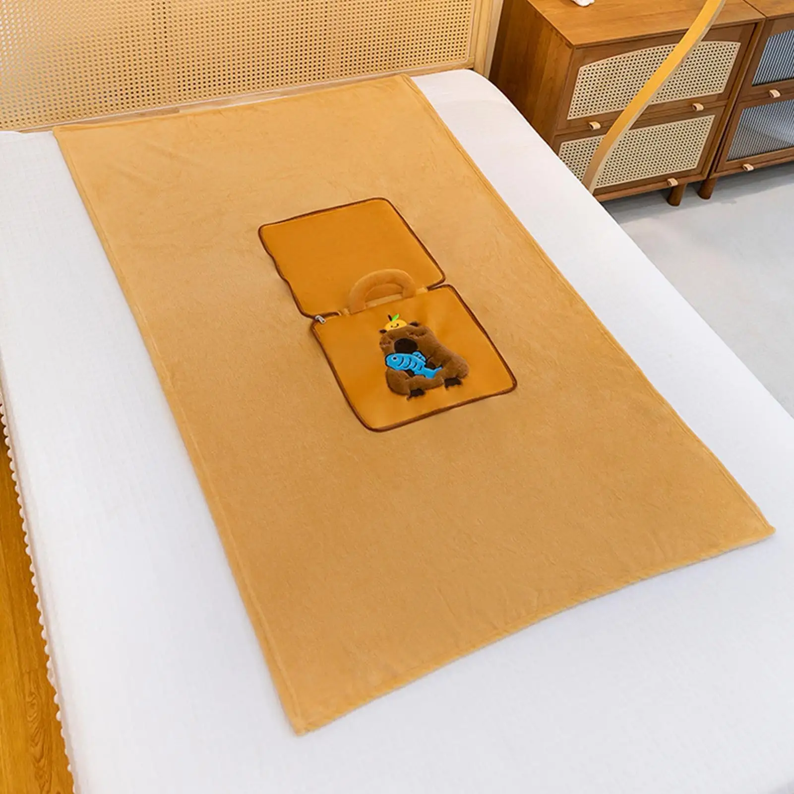 Capybara Travel Blanket Pillow 5