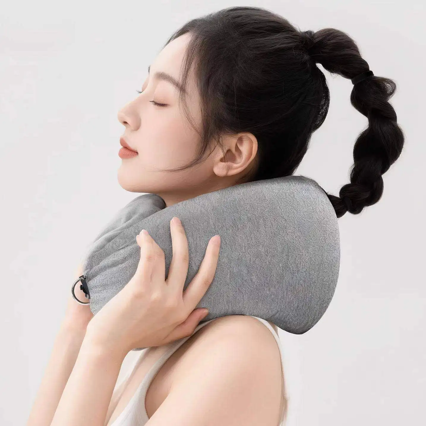 여행용 휴대용 저렴한 항공사 U자형 베개 커버 의류 보관 가방 저렴한 비행용 목베개 충전재