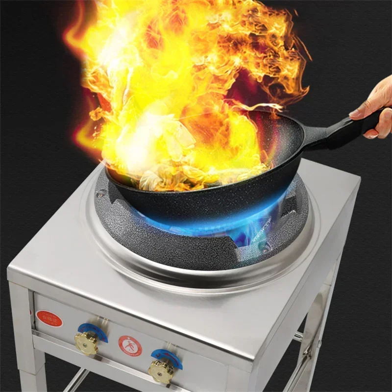 Stainless Steel Fierce Fire Stove Liquefied Gas Stove Commercial Restaurant Special Energy-saving Stove High Pressure Gas Burner 3