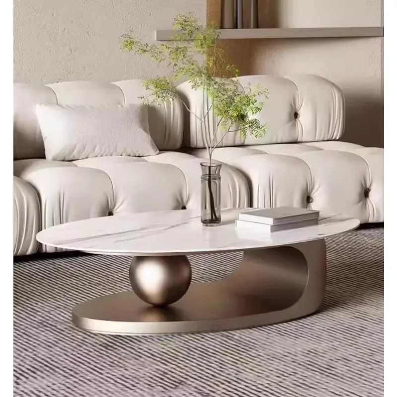 Tavolini da caffè ovale minimalista nordica - immagine 4