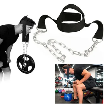Testa per allenamento per il collo Imbracatura per la testa Cintura per esercizi per la forza del corpo Collo regolabile Allenamento per la potenza Palestra Fitness Tappo per pesi