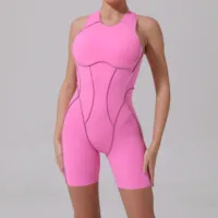 Yoga Jumpsuit Summer Short Sleeveless Sports Wear Gym Fitness Sports Bodysuit Women Dance Running Workout Clothes Yoga Jumpsuit - Image 4