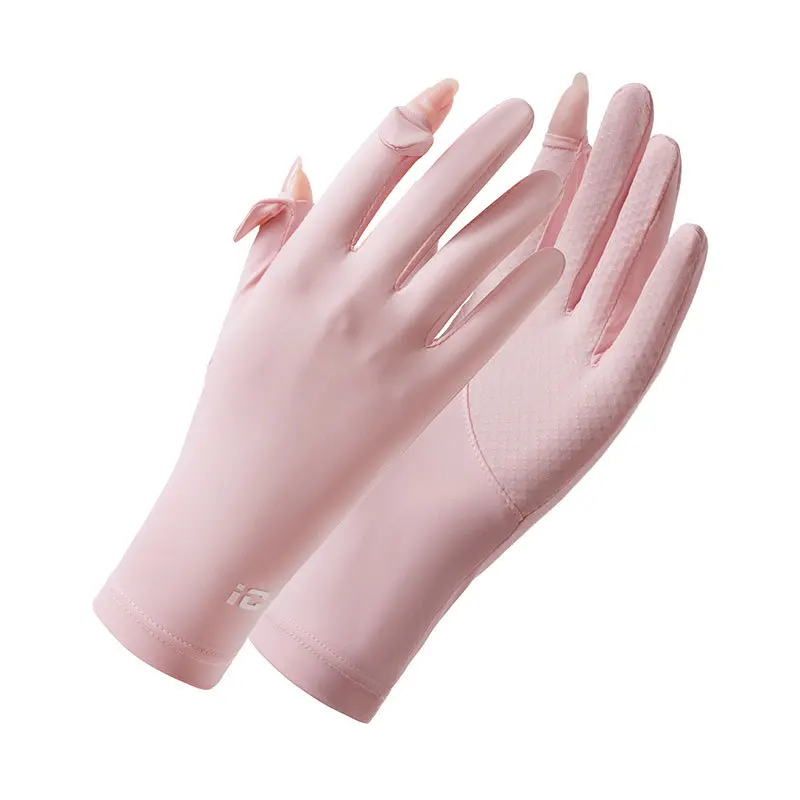 New Sunscreen Silicone Palm Gloves Women's Sun-Protection Non-slip Breathable Gloves Summer Outdoor Touch Screen Cycling Gloves