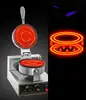Electric Waffle Double Head Maker Cake Furnace Heating Machine Round Waffle Making Machine Commercial Nonstick Kitchen Appliance 5