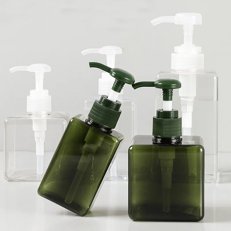 แบบพกพาสแควร์ล้างมือแชมพูขวดสบู่คอนเทนเนอร์เติมโฟมขวดปั๊มอุปกรณ์ห้องน้ํา 1