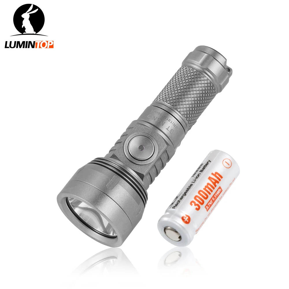 Lumintop-gt nano v3.0長距離チタン懐中電灯,強力なトーチ,400