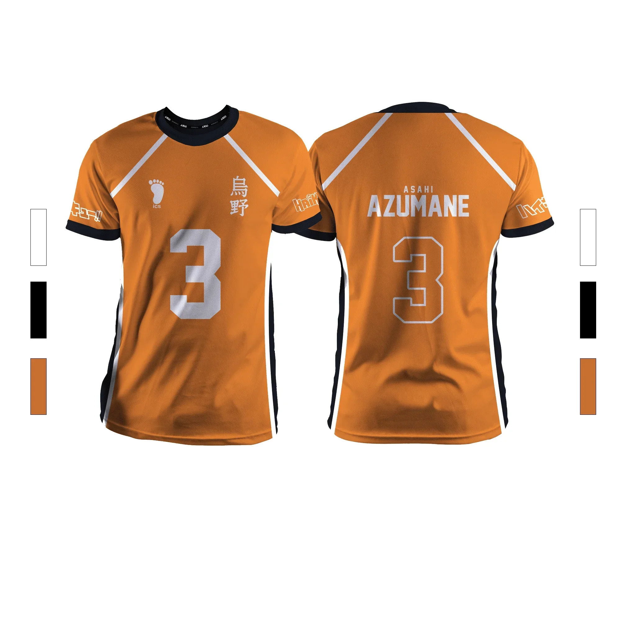 2026 Sommer Neue Herren Sport Mode Lässiges Bequemes Atmungsaktives Volleyball Anime Unisex Kurzarm Rundhals T-Shirt