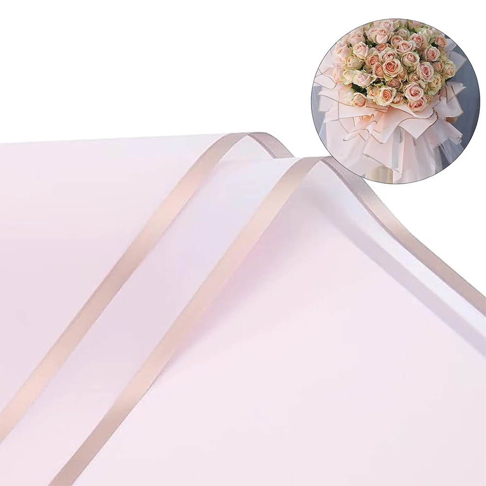 Goldrand Blumenstrauß Geschenk papier koreanischen Stil wasserdichte Blumen verpackung Geschenk verpackung für Hochzeit Geburtstag Florist Versorgung – Detail 7