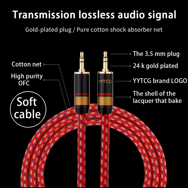 Cavo AUX Jack cavo Audio da 3.5mm Jack da 3.5 MM cavo per altoparlante cavo di prolunga Audio Jack per cuffie Iphone altoparlante per auto