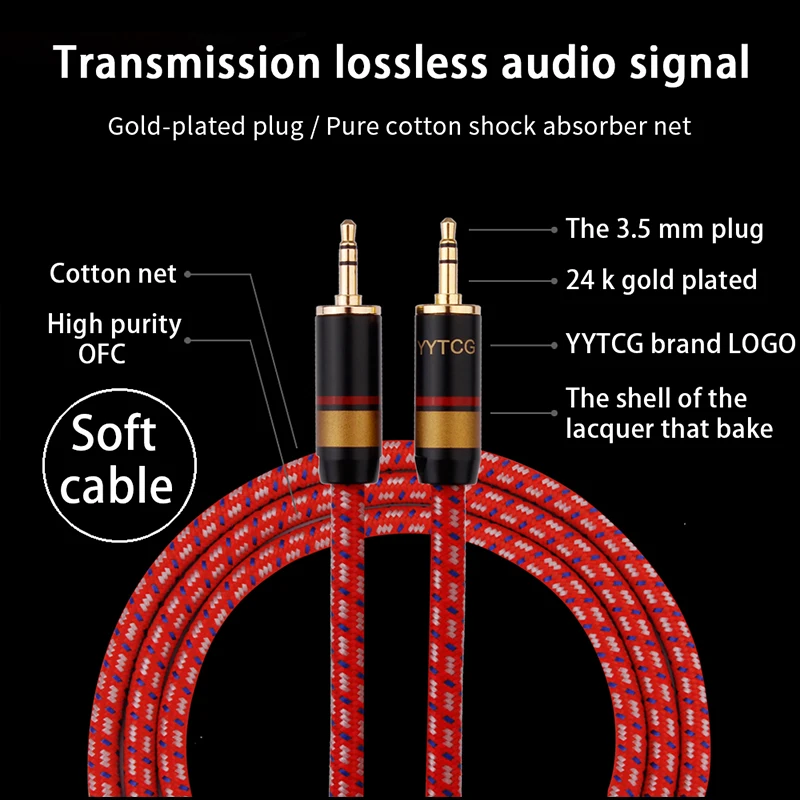 Premium AUX Audio Extension Cable – 3.5mm Universal Jack for Headphones & Speakers