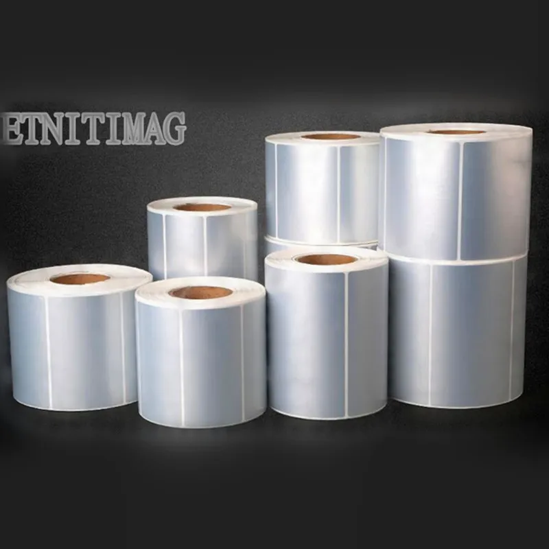 Waterproof Blank Sticker paper 32mmx19mmx5000Sheet/Roll Thermal transfer blank PET barcode Labels adhesive printed label sticker