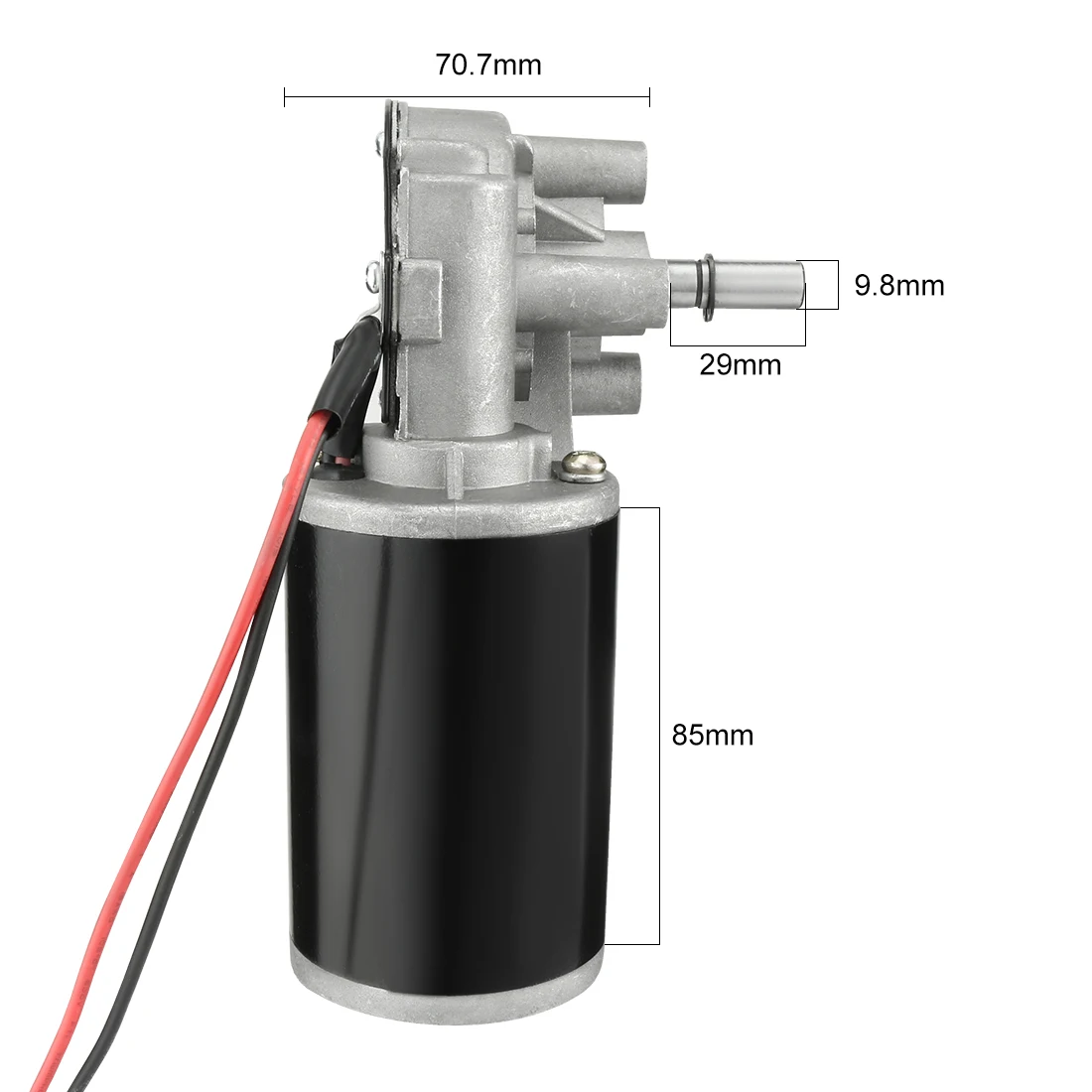가역 웜 기어 모터, 좌각 높은 토크 속도 감소 전기 기어 박스 DC 모터, 12V, 24V, 36V, 60 W, 80W, 40-80RPM, 6N.M
