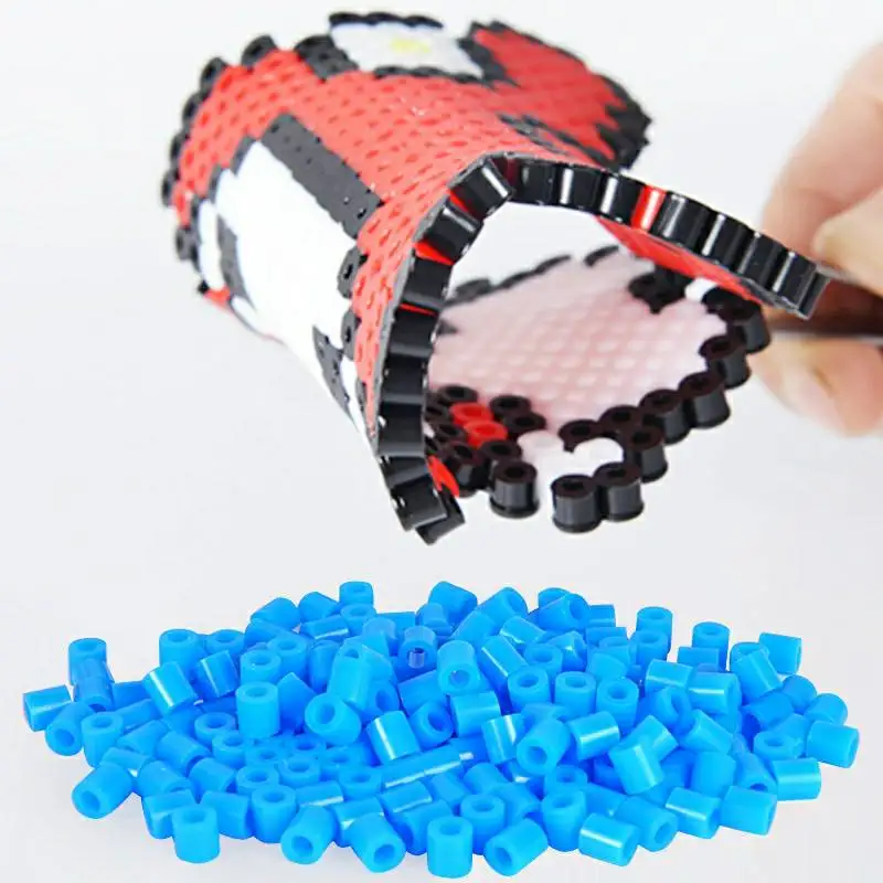 24/72 colori Box Set Hama Beads Toy 2.6/5mm Perler Educational Kids 3D puzzle giocattoli fai da te fusibile perline fogli di cartone da stiro carta da stiro