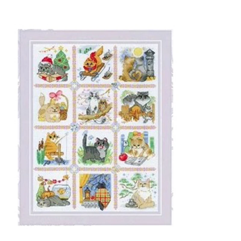 8028 Cross Stitch Kits Stich Cross-stitch Diy Cross Stitch Set Christmas Embroidery Complete Kit Needlework Needle Arts & Craft