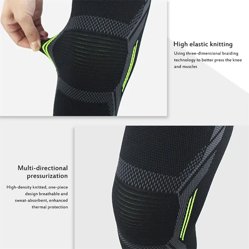 Single Knee Pad Knitted Nylon Sports Riding Protective Gear Running Basketball Skipping Rope Warm Cold Proof Foot Pads knee pad