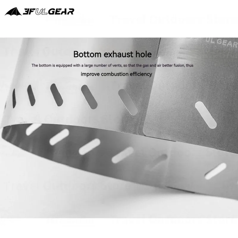Camping Stove Accessories 3FUL GEAR 2/3 Pieces Cookware Windshield Camping Ultralight Stainless Steel Windproof Board Canbe Splicing Gas Stove Accessories