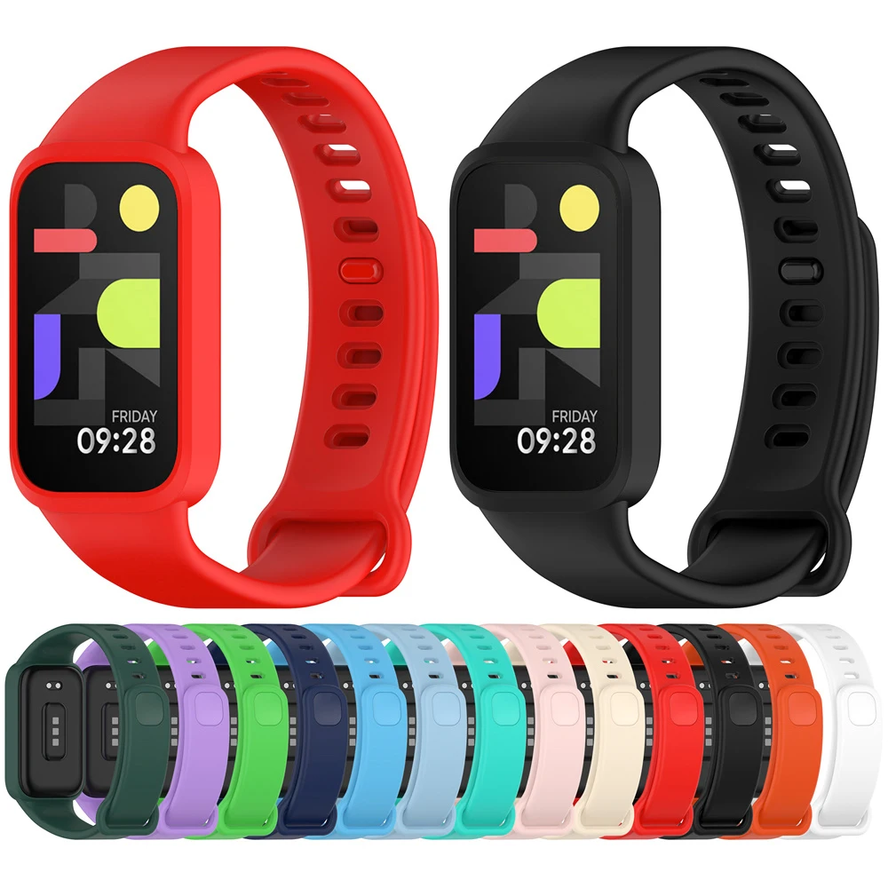 Premium Quality Soft Silicone Watchband - Single Color Integrated Strap for Active Lifestyle Accessories