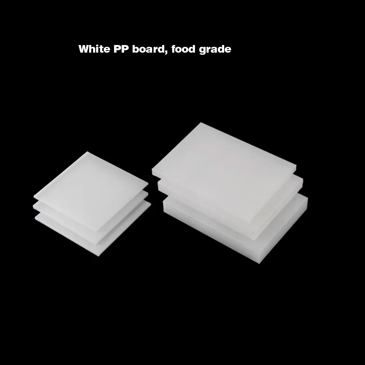Weiße PP-Kunststoffplatte Lebensmittelqualität 0,5-18mm Dick 100x100 bis 250x250mm Schneidebrett-Material – Detail 4