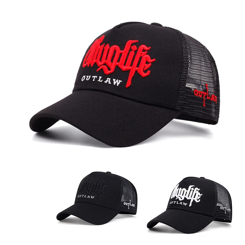 2024 neue Mode Ente Zunge Hut Snapback Brief Stickerei mehrere Stile Baseball Hut Männer und Frauen Hip Hop Netz Hut
