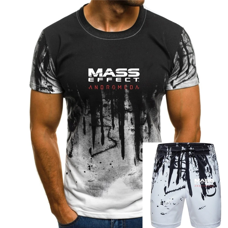 

Mass Effect Andromeda Sci Fi Gaming Commander Shepard Unsex Black T Shirt Cotton Short Sleeve Tee Shirt