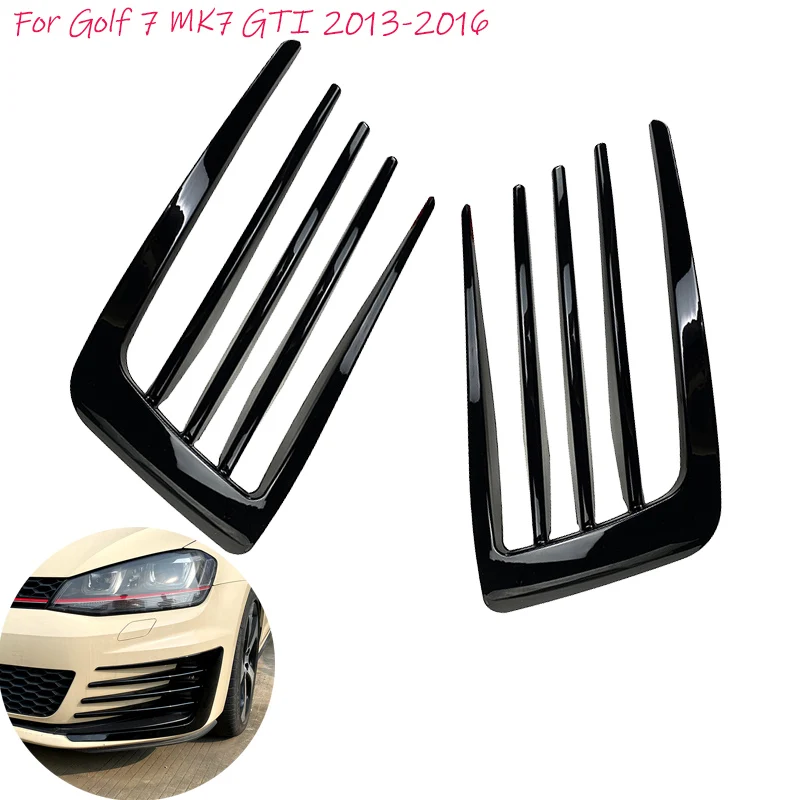 

For VW Volkswagen Golf 7 MK7 GTI 2013 2014 2015 2016 Car Accessories Front Wind Knife Bumper Fog Light Grille Cover Trim Sticker
