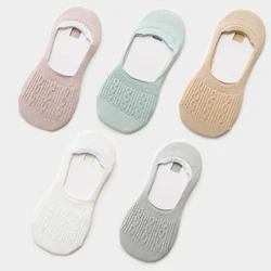 5 Pairs Women's Cotton Low Cut Non-Slip Socks - Snowflake Pattern - One Size (Style A 5 pairs)