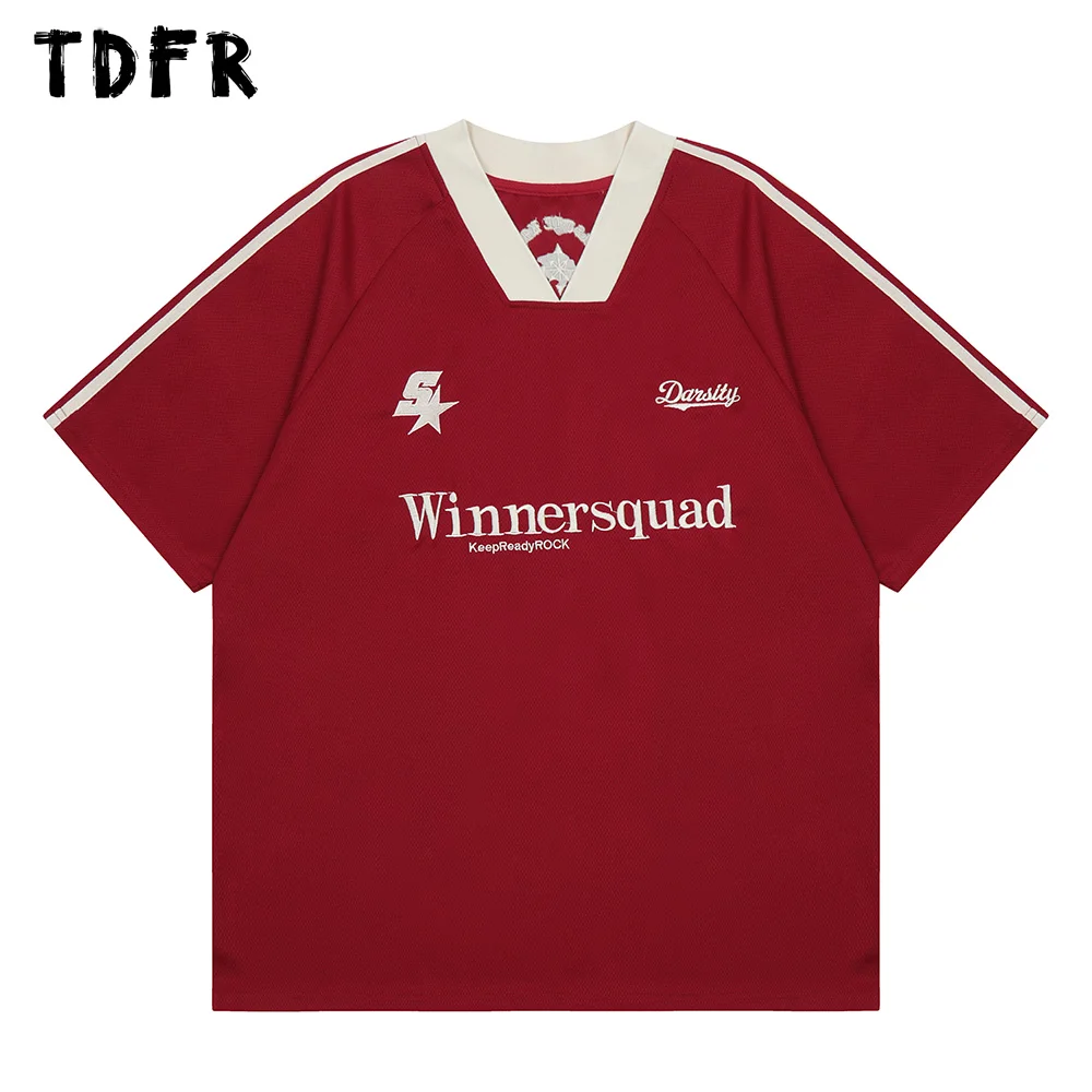 Letter Embroidery Raglan Sleeve T-shirt Mens Summer Casual