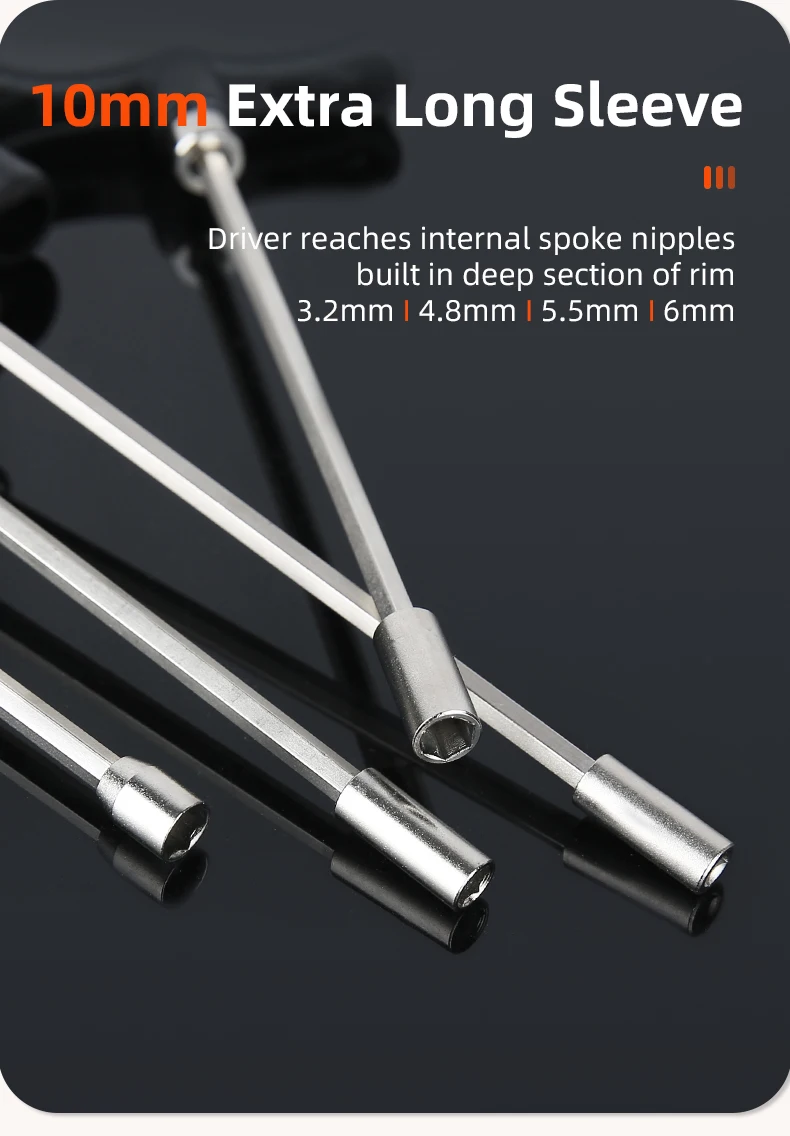 Super B T-griff Fahrrad Interne Nippel Schlüssel 3,2/4,8/5,5/6,0/8,0mm Speichenschlüssel Hex Steckdosen fahrrad Felge Reparatur Schlüssel Werkzeuge – Detail 7