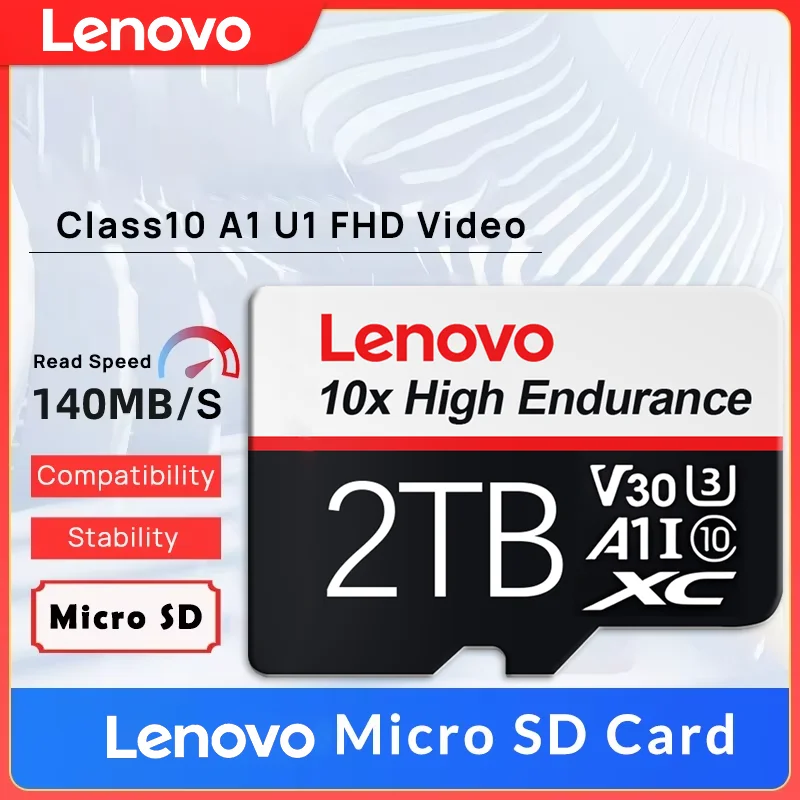 Lenovo 2TB 1TB Memory Card 128GB MicroSD Card U3 4K Dashcam/Gaming Storage 5-Pack Bundle + Free Adapter memory card usb flash drive flash drive pen drive