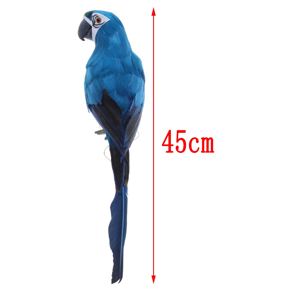 Garden Decoration Parrot Ornaments Animal Ornaments Parrot Garden Props Artificial Feather Bird Decoration 1 Piece 45CM Artificial Parrot Bird For Garden Outdoor