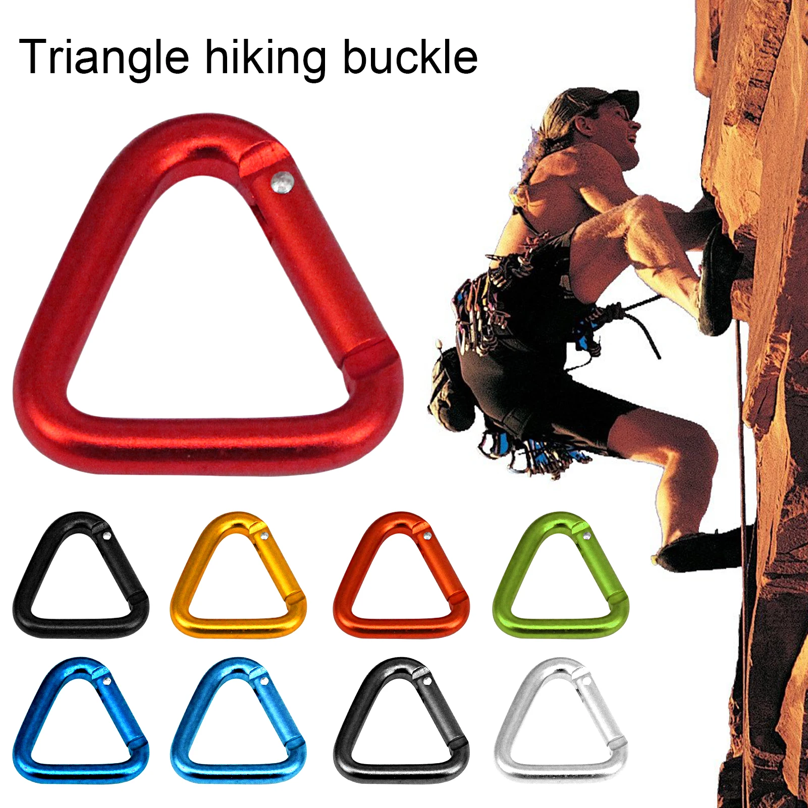 

Climbing Carabiner Convenient Sturdy Rustproof for Outdoor Mountaineering Carabiner Triangle Carabiner
