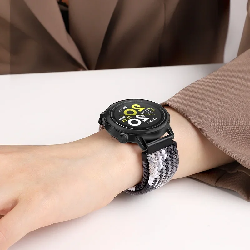Nylon Braided Strap with Magnetic Button Bracelet - 20/22mm