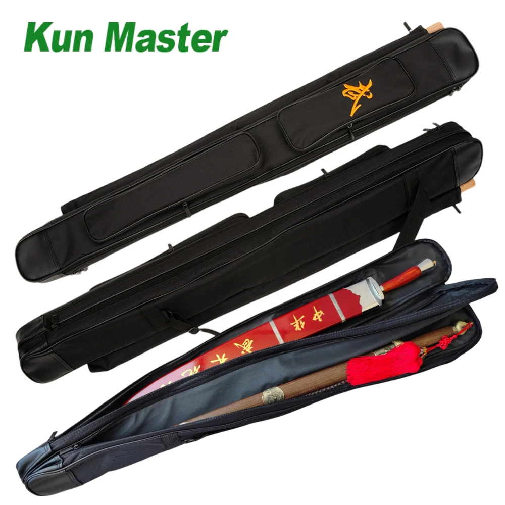 Sword Bag Double Sword Bags Oxford Fabric Leather Kendo Aikido Iaido Laiers Single Lay Tai Chi Bag