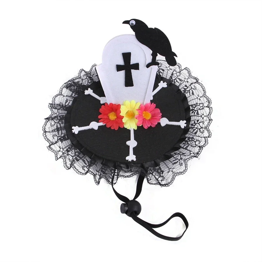 Creative pets, funny headwear, dogs, cats, Halloween hats, skeletons, crosses, headgear, funny supplies