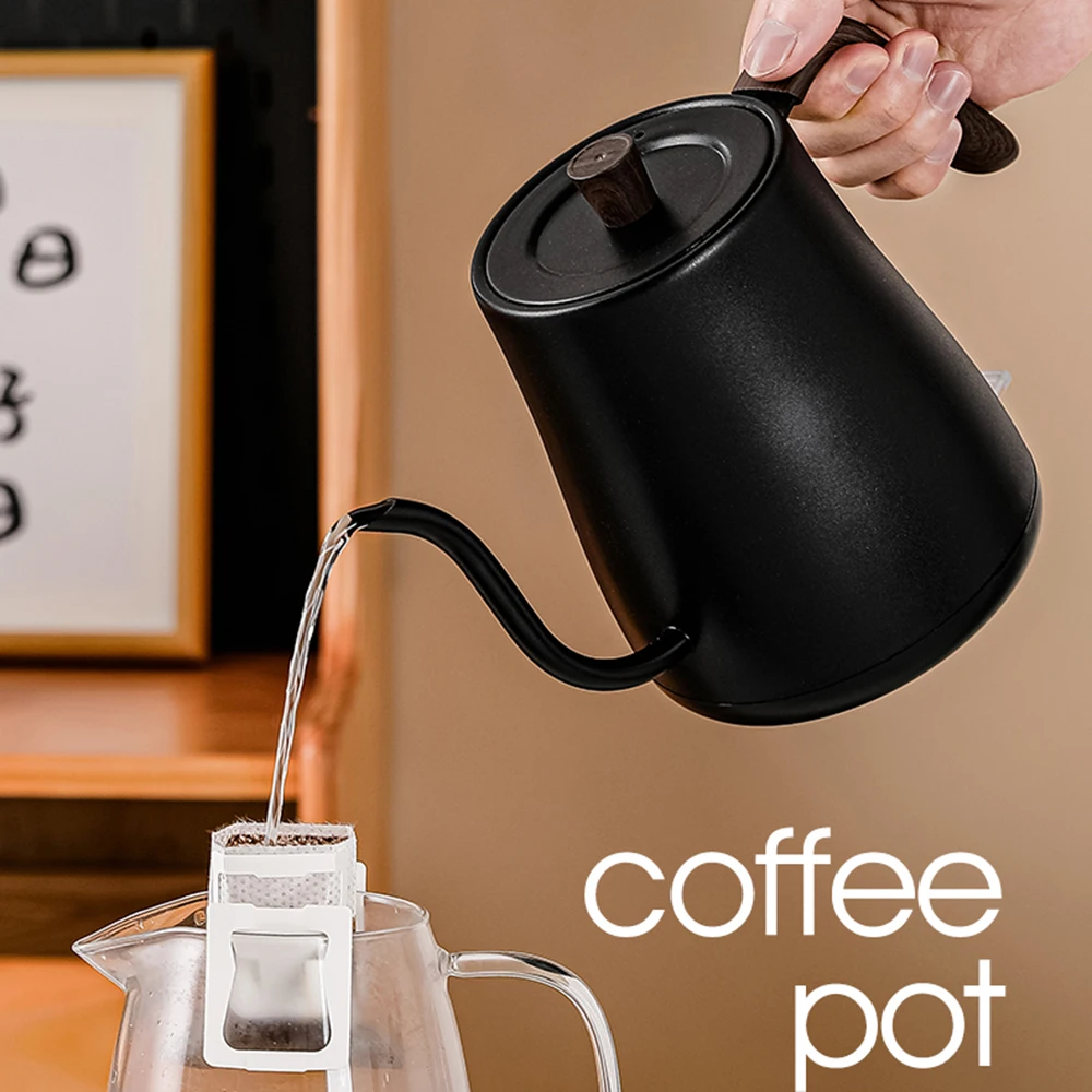 110V 220V Electric Coffee Pot 800ml Hot Water Jug Temperature-Control Heating  Water Bottle Stainless Steel Gooseneck Tea Kettle - AliExpress