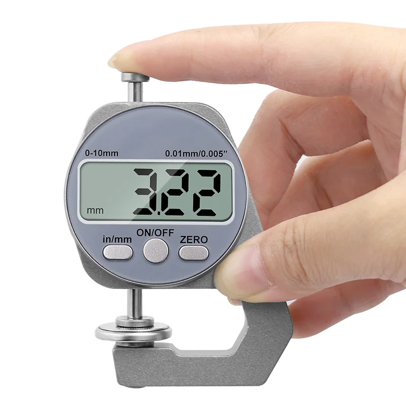 1Set Electronic Digital Thickness Gauge Meter Mini 0.01MM 0-10 MM Tester Micrometer Measure Tool thickness gauge
