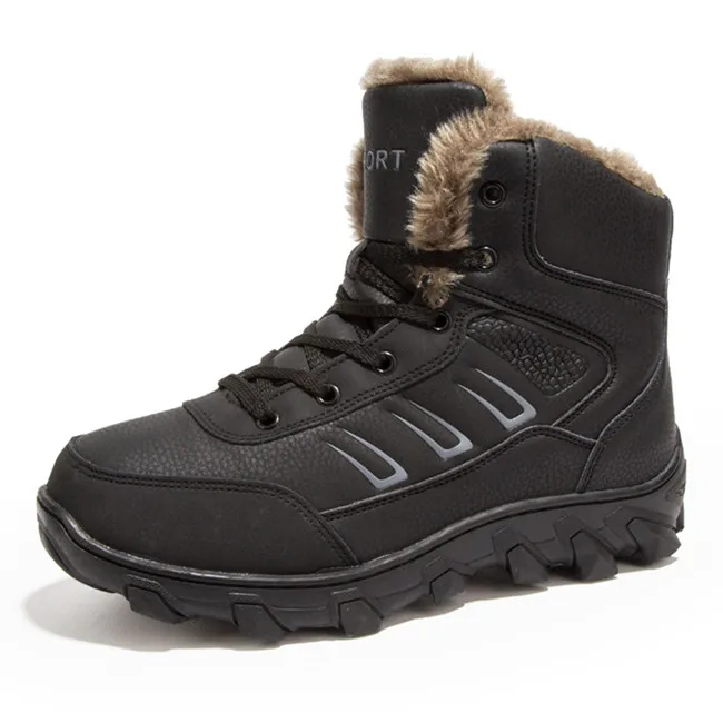 2023 New Men Boots Winter Outdoor Sneakers Mens Snow Boots Keep Warm Plush Boots Plush Ankle Snow Work Casual Shoes